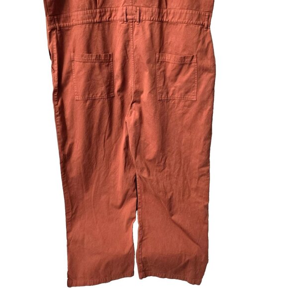 Big Bud Press Jumpsuit Romper 3X 4X 5X Plus Unisex Cotton Twill Clay Long Sleeve - Picture 5 of 14